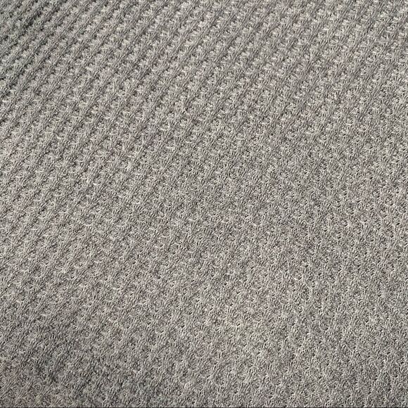 Dark Heather Gray Express Waffle Knit Cutout Top Size M - Picture 4 of 12
